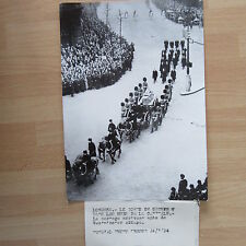 PHOTO DE PRESSE ANGLETERRE FAMILLE ROYALE 1936 TRANSFERT DU CORPS DE GEORGES V