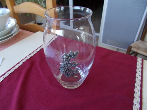 Vase verre avec décor de - ,