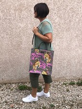 grand sac cabas GUCCI tigre du bengale tiger bengal rose N°25 COMME NEUF rare