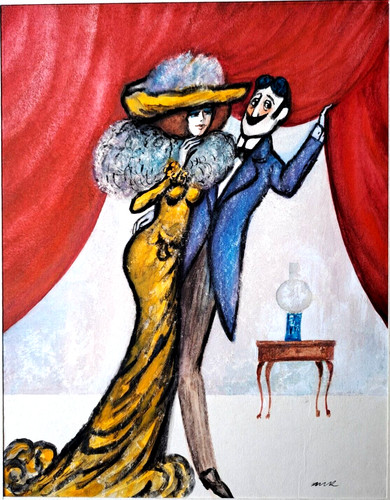 Ancien dessin gouache - ancien,