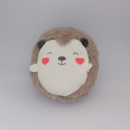 Doudou hérisson beige blanc