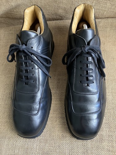 Baskets cuir noir pour - en,