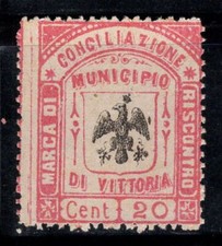 Victoire - Neuf ** 100% Italie fiscal 20 cents, Striker, Rose/Noir