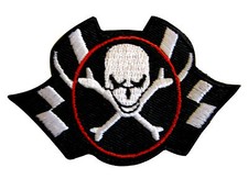 Patch Skull Drapeaux Damier