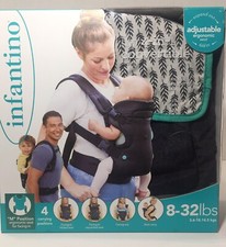 *NEW* Baby Carrier Infantino Flip 4-in-1 Convertible Carrier Dark Grey 8-32 lbs