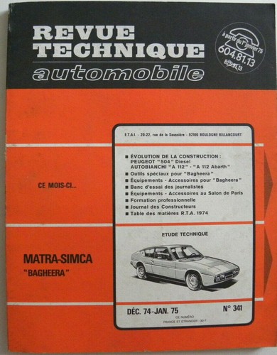 Revue technique automobile rta - revue,