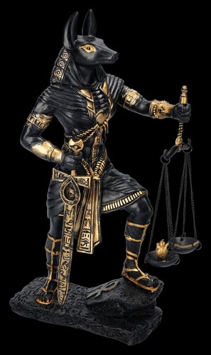 Statue anubis avec - statue, balance
