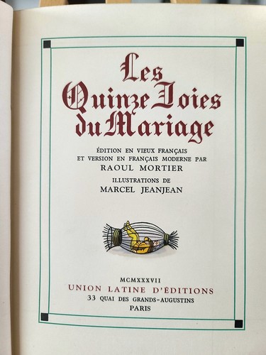 Les quinze joies mariage - les, du