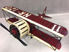 GRANDE MAQUETTE MÉTAL MODÈLE AVION DE CHASSE BIPLAN ANGLAIS FRANÇAIS ALLEMAND WI