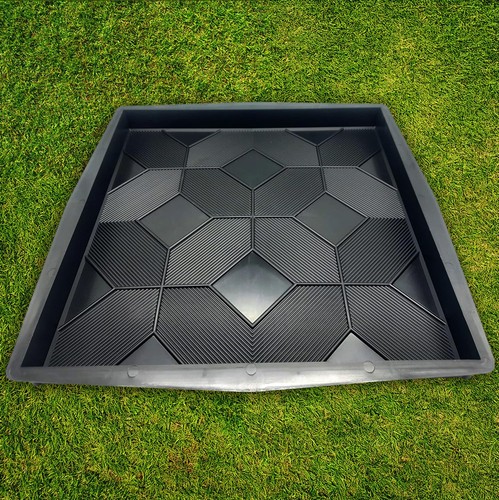 Plastic molds concrete patio - plastic,