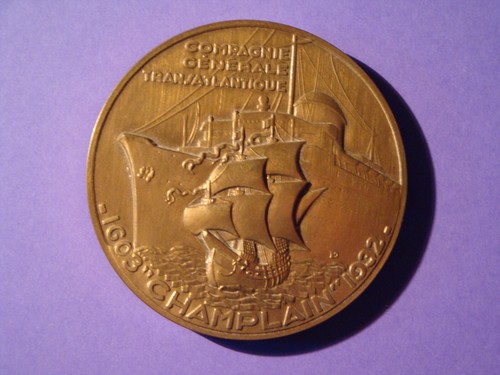Médaille paquebot champlain - paquebot,
