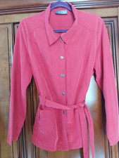 VESTE-CHEMISE  SUEDINE ROUGE -