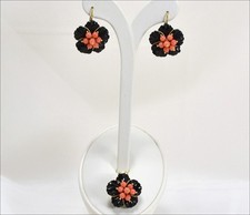 Parure Or Jaune 18 Kt Fleurs