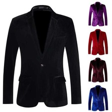 Veste de costume d??contract??e en velours blazer pour hommes adapt??e aux ??v??