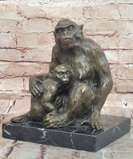 Sculpture En Bronze De Singe