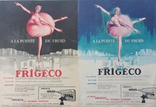 lot de 2 publicites  FRIGECO