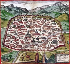 Reproduction plan ancien de Damas 1575