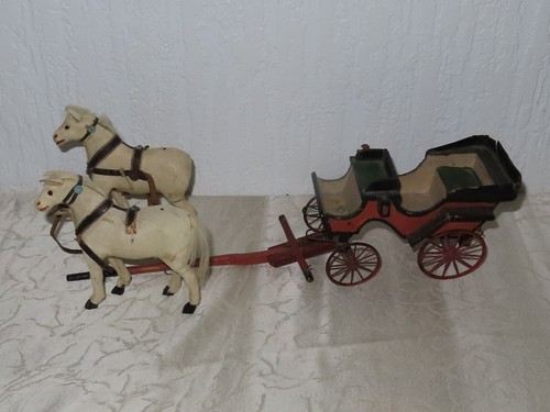 Antique jouet bois - bois, chevaux