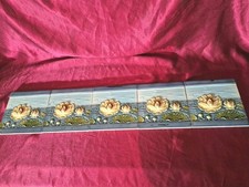 FRISE CARREAUX ANCIENS CARRELAGE ART NOUVEAU,DECO,NENUPHARS 15X15