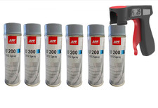 Carton de 6 bombe anti-gravillon gris, auto, blackson + 1 poignee aérosol