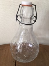 Bouteille Verre à Capsule Décor Campagne Cheval Canard 1 Litre