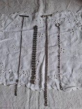 4 Anciennes Chaînes de Montre à Gousset Châtelaine argent  poinçonné