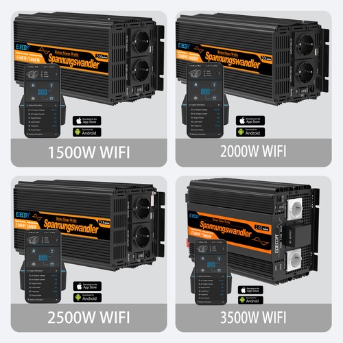 Edecoa onduleur 1500w 2000w - 1500w,