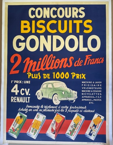 Affiche litho biscuits - litho,