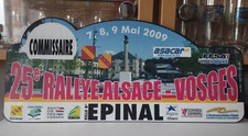 Rally Plate. Plaque du 25° Rallye Alsace Vosges 2009