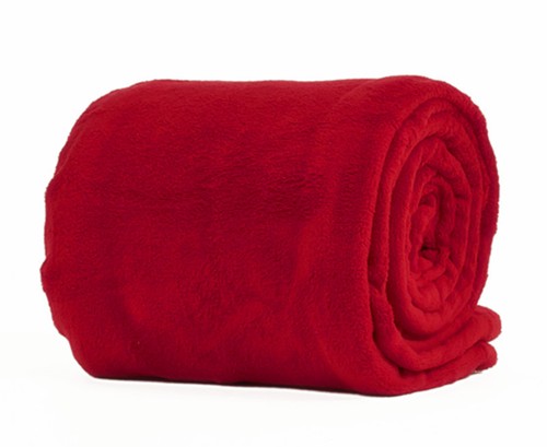 Couverture polaire rouge