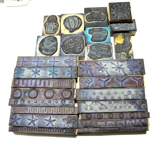 Lot anciens tampons timbres - tampons, en