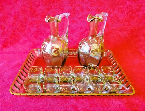 Service liqueur sur plateau - service,