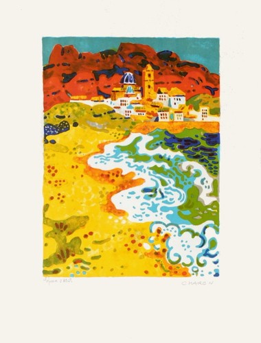Guy charon lithographie signé - guy,