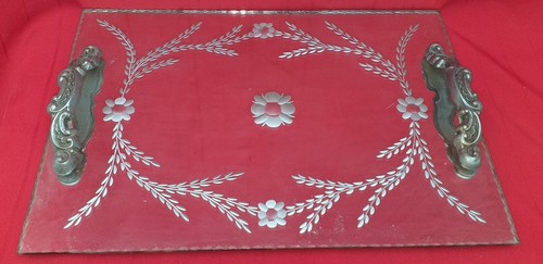 Ancien plateau miroir - ancien,