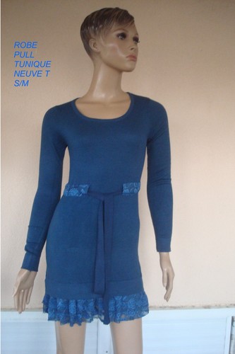 Robe tunique pull - robe,