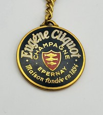 PORTE CLÉ CHAMPAGNE - EUGENE CLIQUOT - Epernay / Métal Doré Style Émaillée ! 