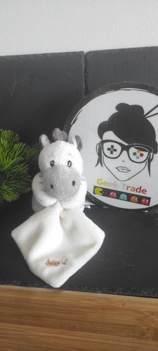 Peluche doudou zèbre - , mouchoir