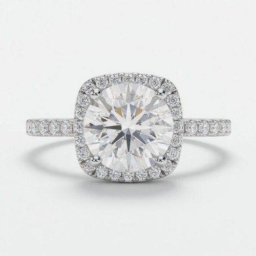 2ct round lab grown - 2ct,