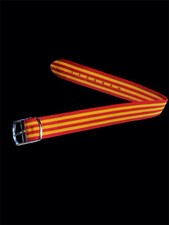 Neuf Ancien Bracelet NATO Nylon 18 mm Fabriqué en France Couleur  Rouge / Jaune