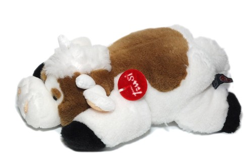 Peluche doudou vache marron - peluche,