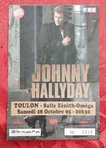Ticket billet concert johnny - ticket,