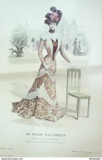 Gravure Mode illustree 1900 #