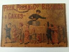 Peek Frean & Co's biscuits et cakes, panneau publicitaire ancien 44,5 cm 