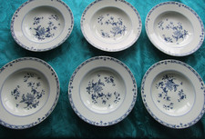 6 assiettes creuse porcelaine