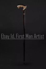 Canne de marche pour homme sculptée à la main bâton style cadeau