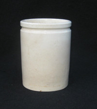 ancien pot à confiture faïence blanche K et G Lunéville no Creil Montereau