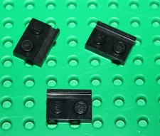 Lego 3 Black Plate 1x2 with