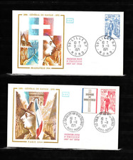 Hommage au Général DE GAULLE Lot de 2 Enveloppes 1er Jour 9/11/1971