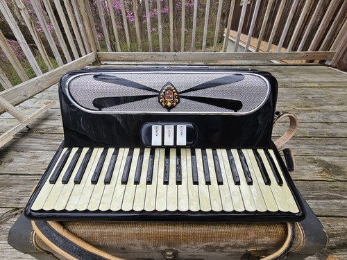 Contello accordian vtg black - contello,
