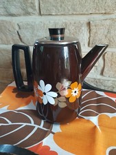 CAFETIÈRE ÉMAILLÉE MARRON
